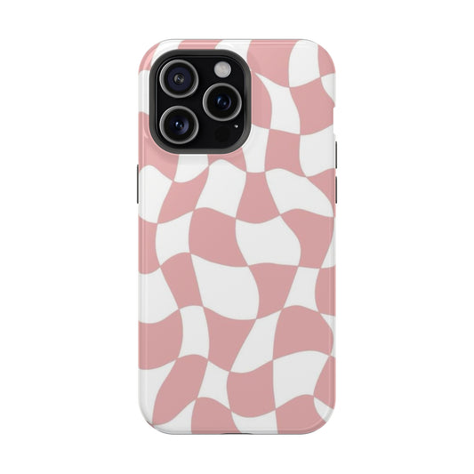 Pink Checkered Premium Mobile Glass Case