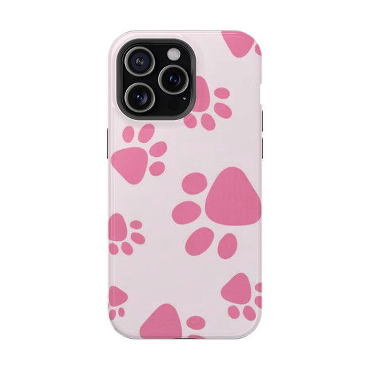 Pink Dog Paws Premium Mobile Glass Case